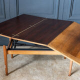 Scandinavian coffee table Smorrebrod with extendable system