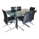 Roche Bobois crystal glass Chronos extendable table 160 - 240 cm