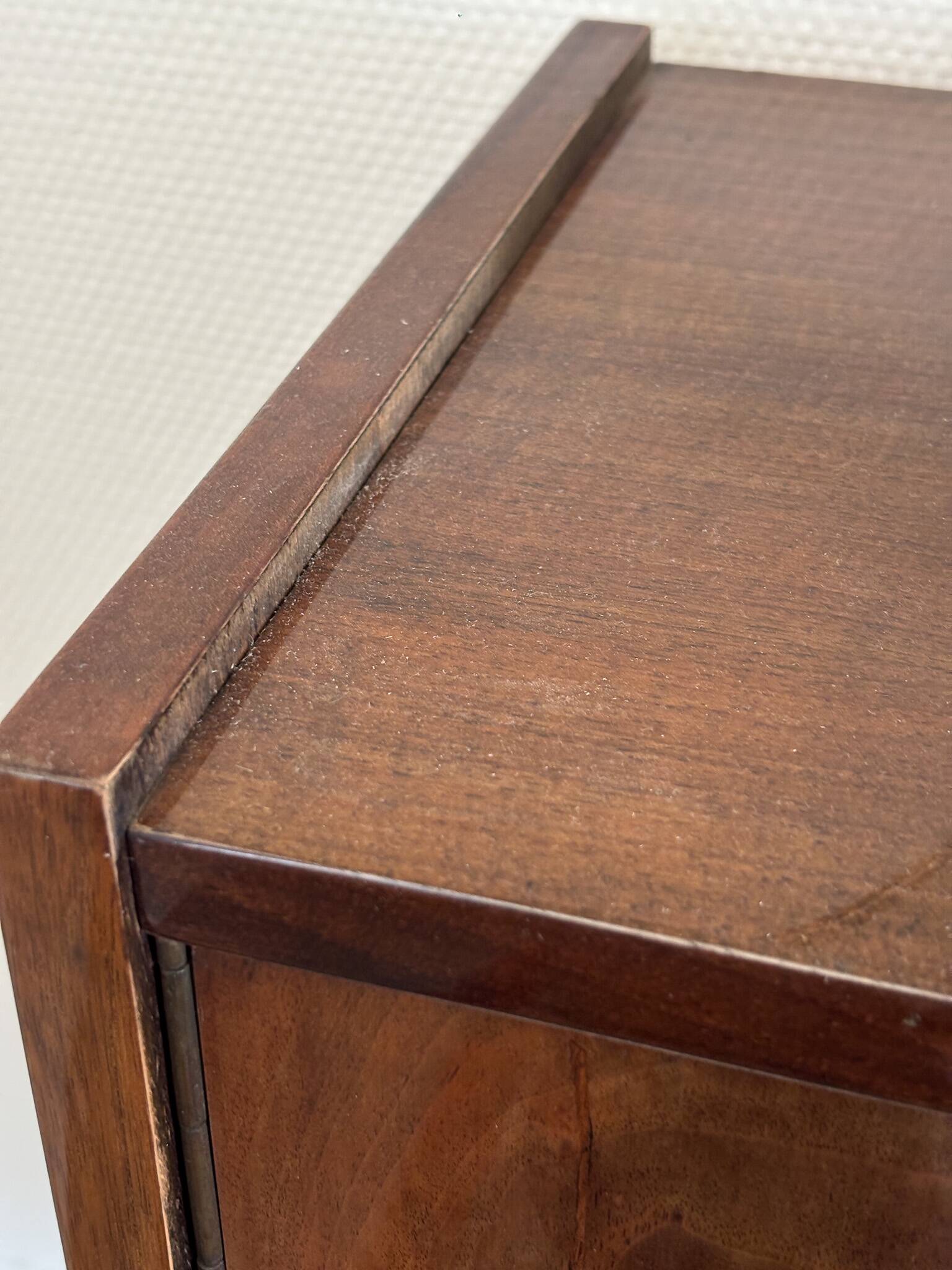 Vintage Polish bar cabinet in walnut veneer – 1960s