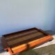 Plateau rectangulaire art déco en bois laqué