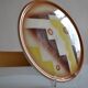 Art deco ceramic dish with geometric decor