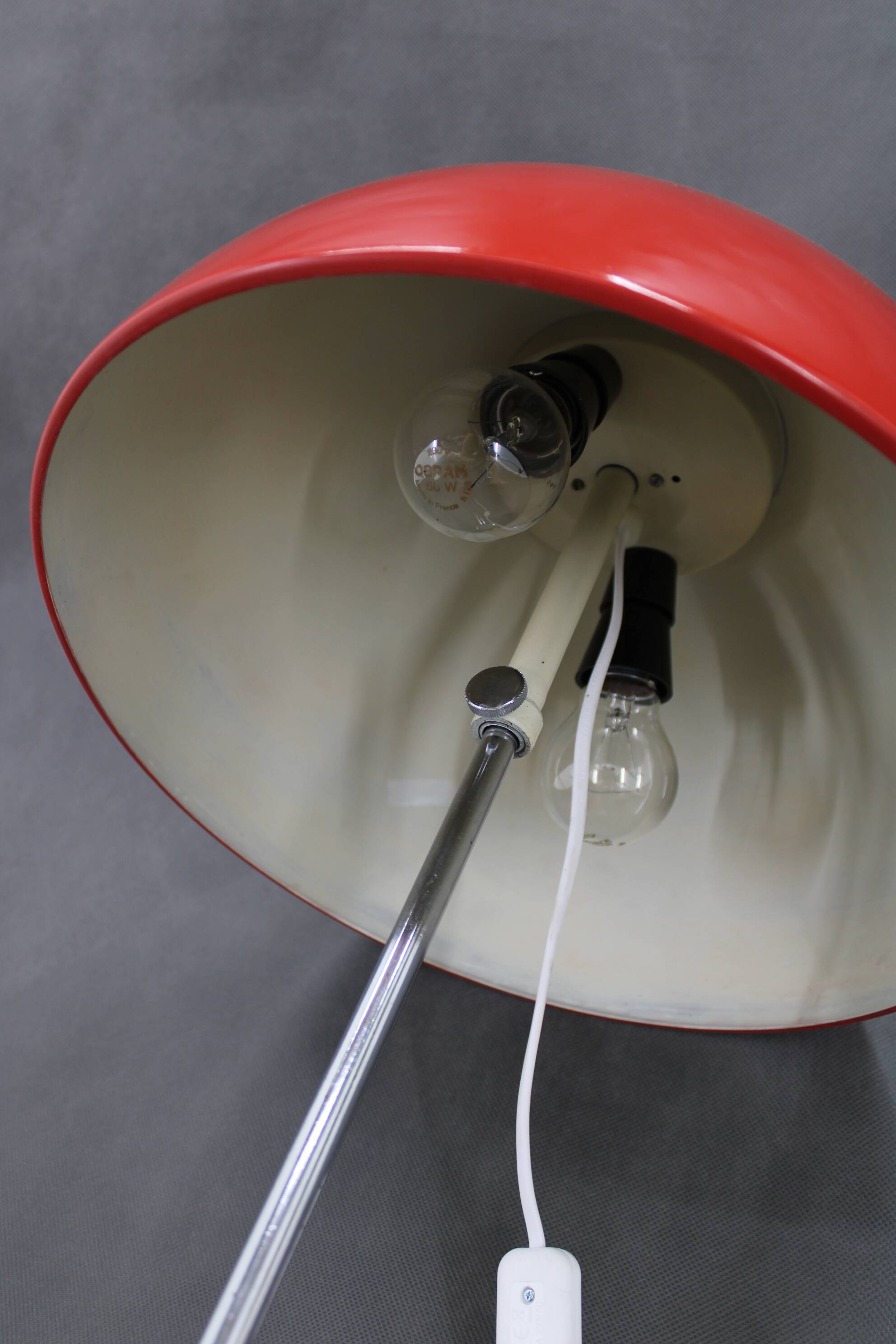 1970s Napako "Mushroom" Adjustable Table Lamp, Restored