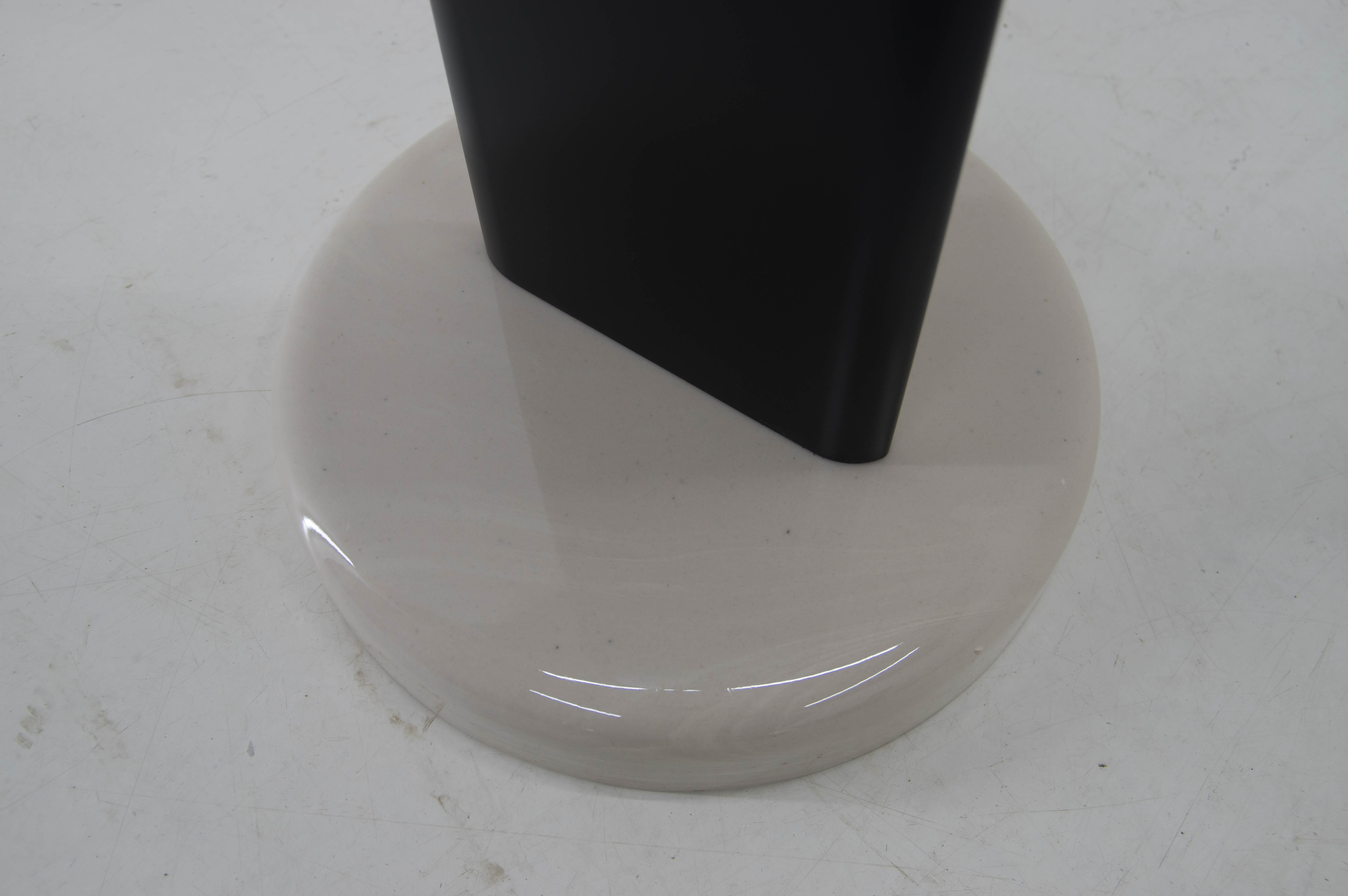 Wood and Marble Design Coat Stand, Italy, 1970s