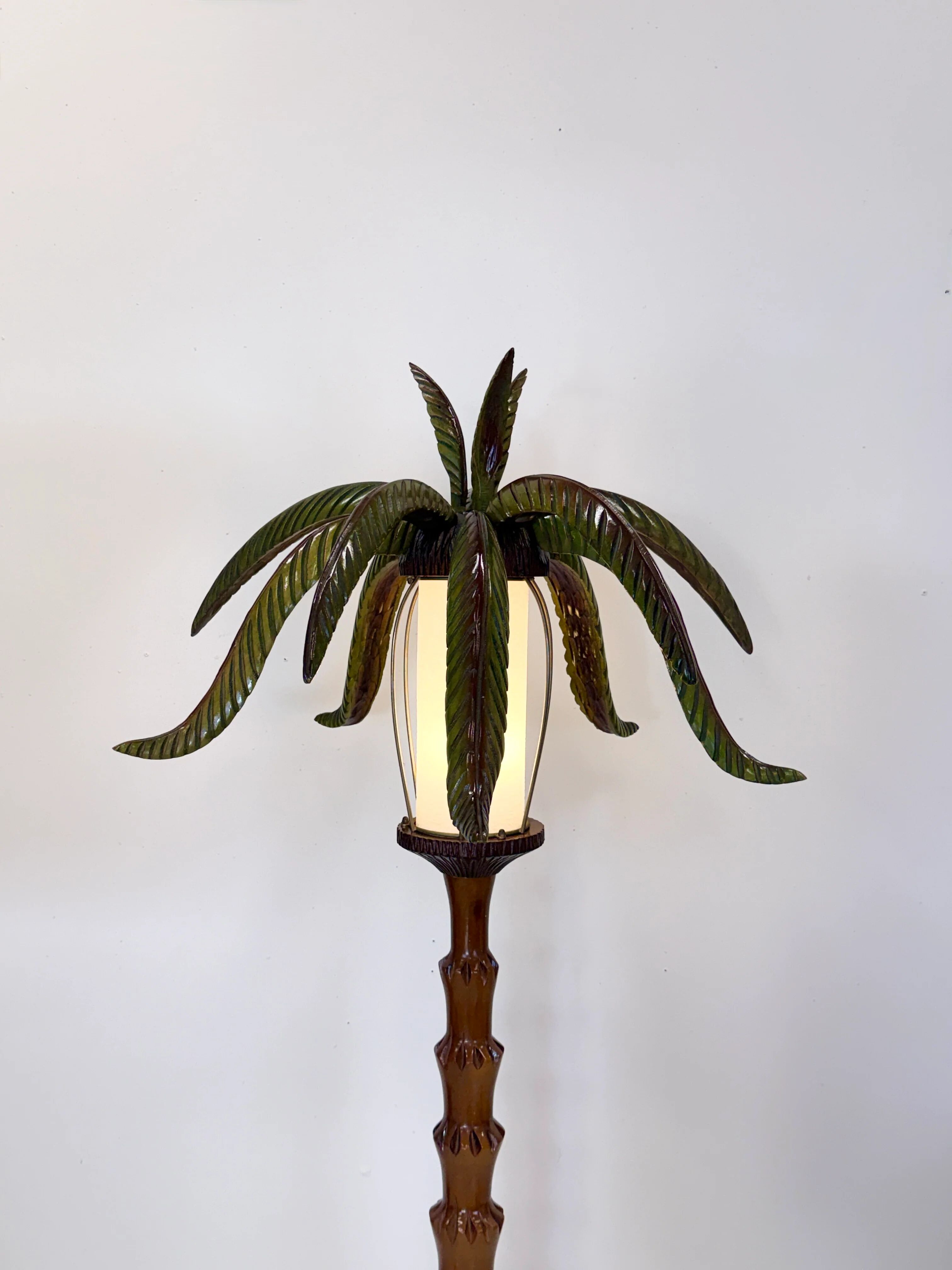 "Palm tree" floor lamp — Aldo Tura, Italy, circa 1960