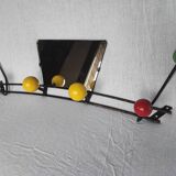 60s mirrored coat rack