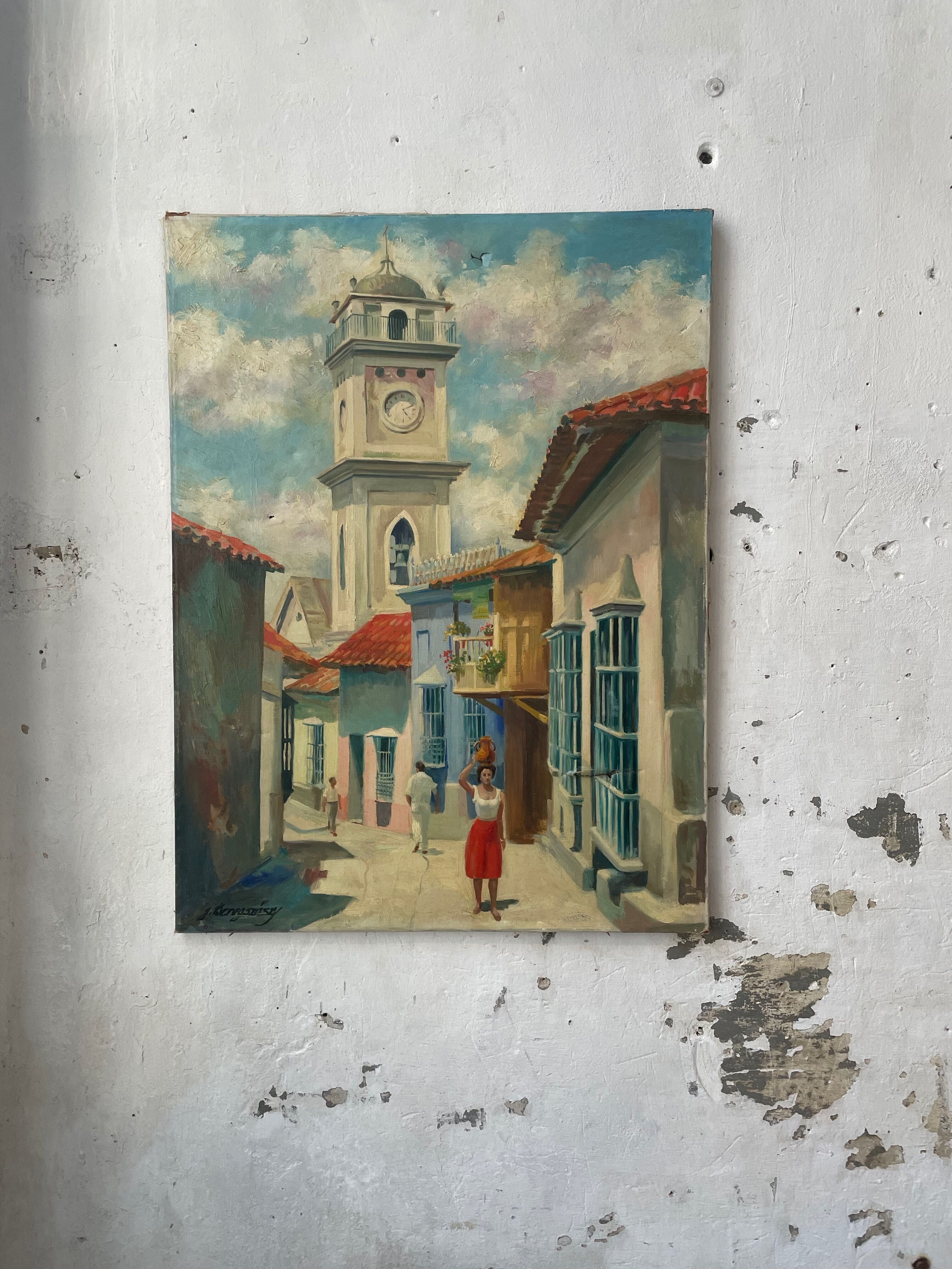 Canvas oil landscape alley 60x80cm