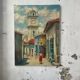 Toile huile paysage ruelle 60x80cm