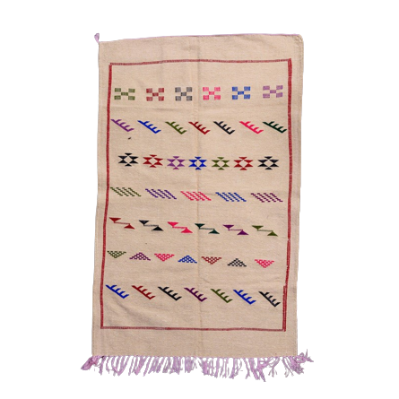 Bohemian cream Moroccan rug