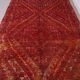 Red Vintage Moroccan Rug 193 x 400 cm - Berber Wool Rug - Handmade Rug Boho