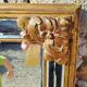 Bevelled gold Deknudt mirror with frames, Belgium, 20th century.
