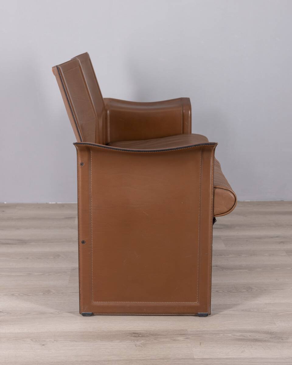 Vintage leather sofa from the 1970s, model ‘korium’ designed by tito agnoli