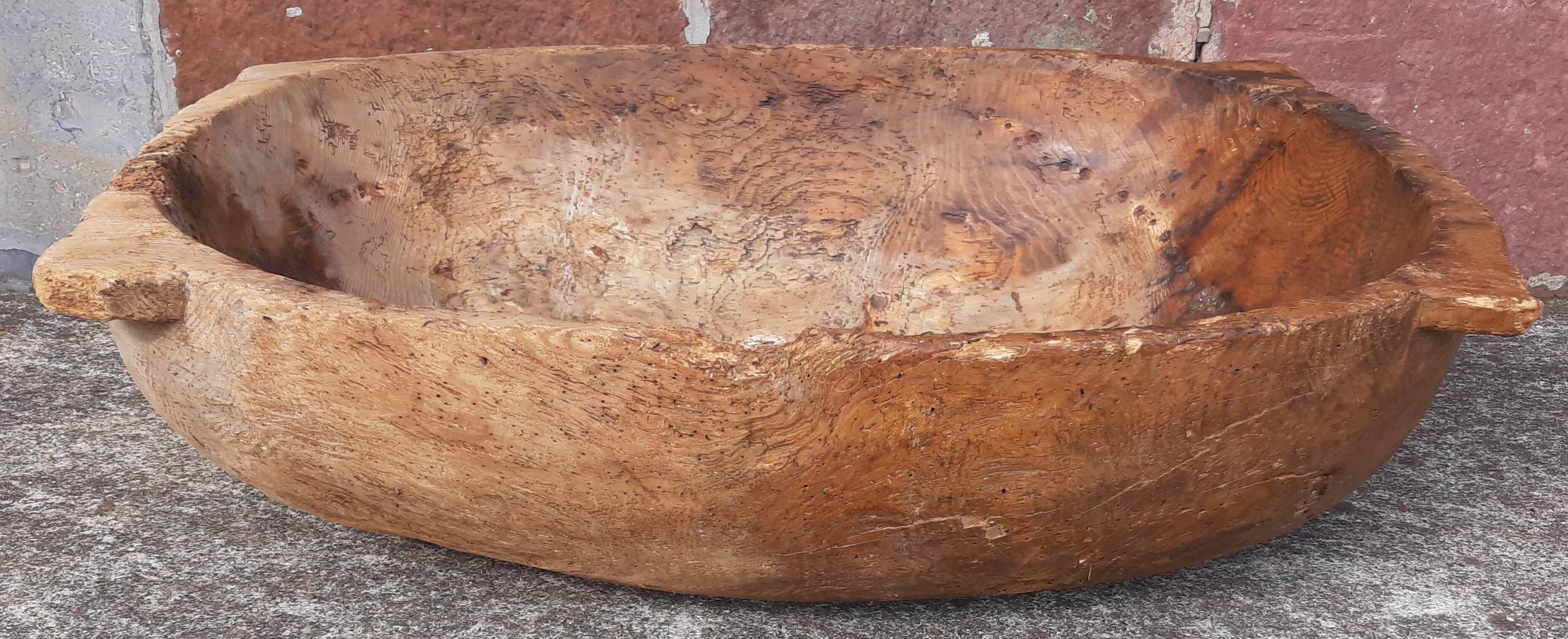 Old XXL planter or solid wood planter.