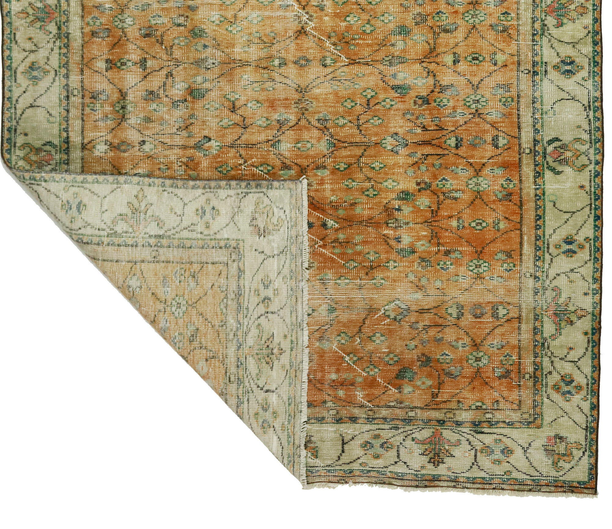 Anatolian handmade vintage rug 275 cm x 168 cm
