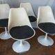 Series of 4 tulip chairs by Eero Saarinen for Knoll