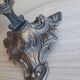 Miroir sur pied pivotant laiton milieu-fin XIXème de style rocaille.
