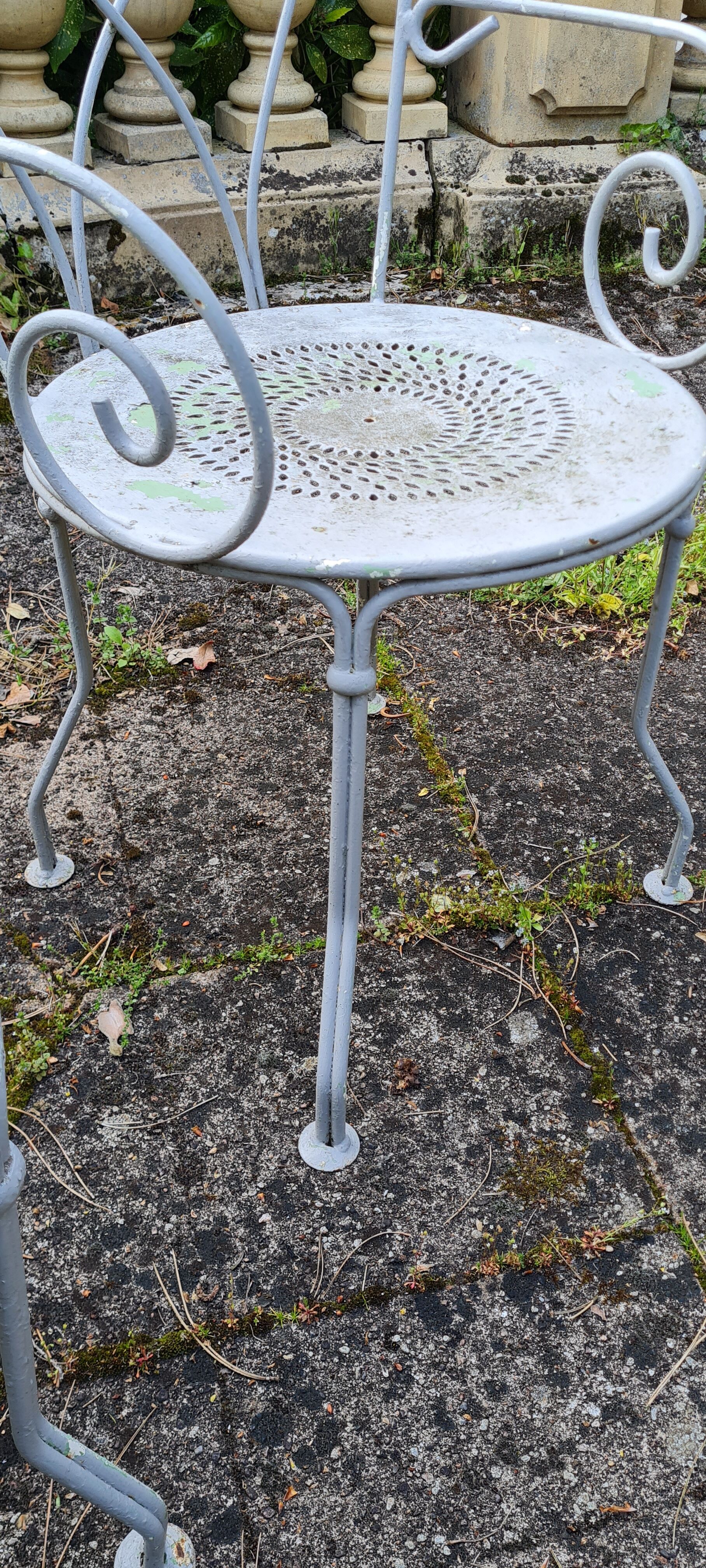 Wrought iron garden furniture