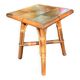 Table d'appoint bambou/ petit carreaux