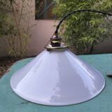 Opaline cone pendant light
