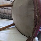 Set of Louis XV Cabriolet Chairs – Carved Wood & Bordeaux Leather