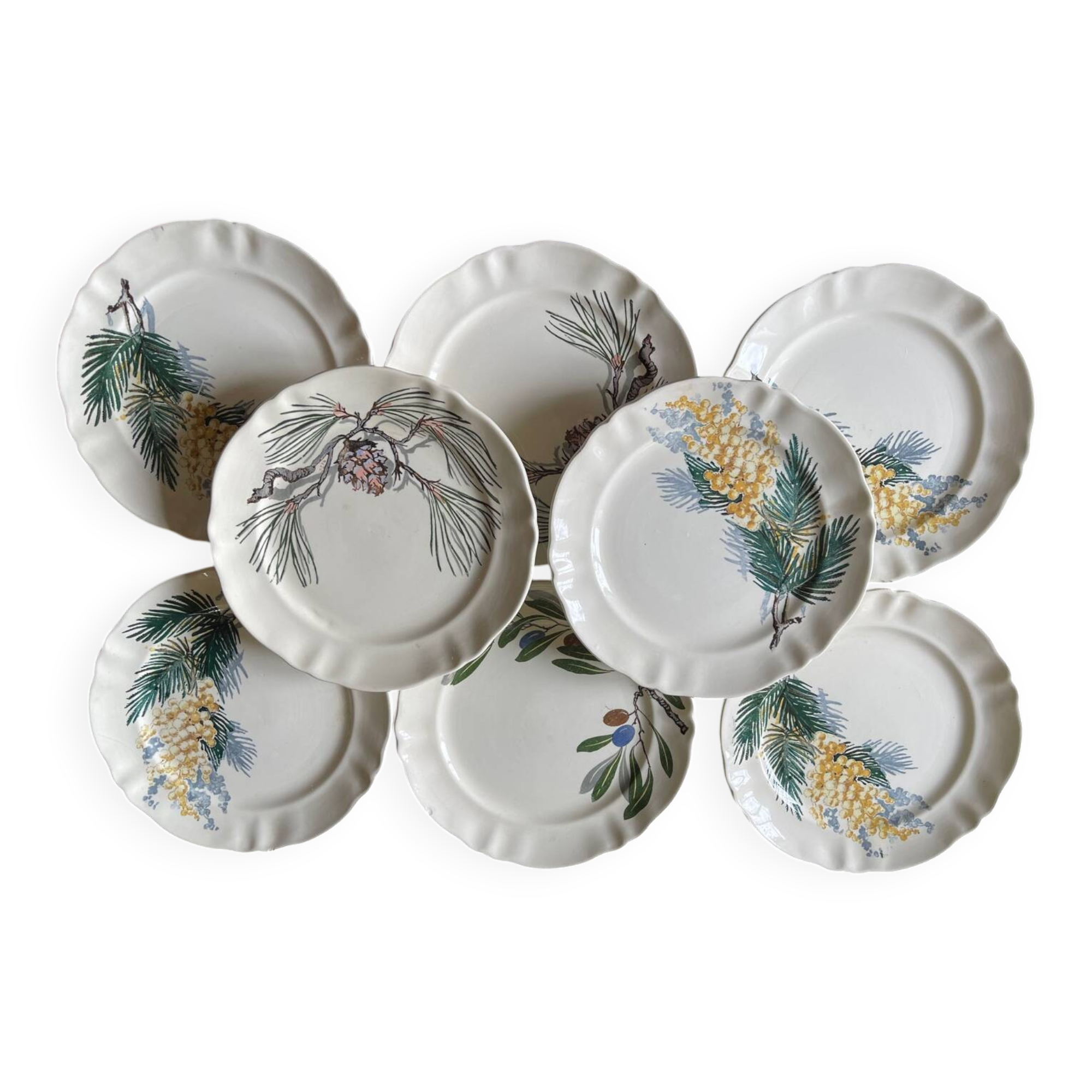 Dessert plates Sarreguemines Renaud and Clermont