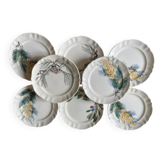 Dessert plates Sarreguemines Renaud and Clermont