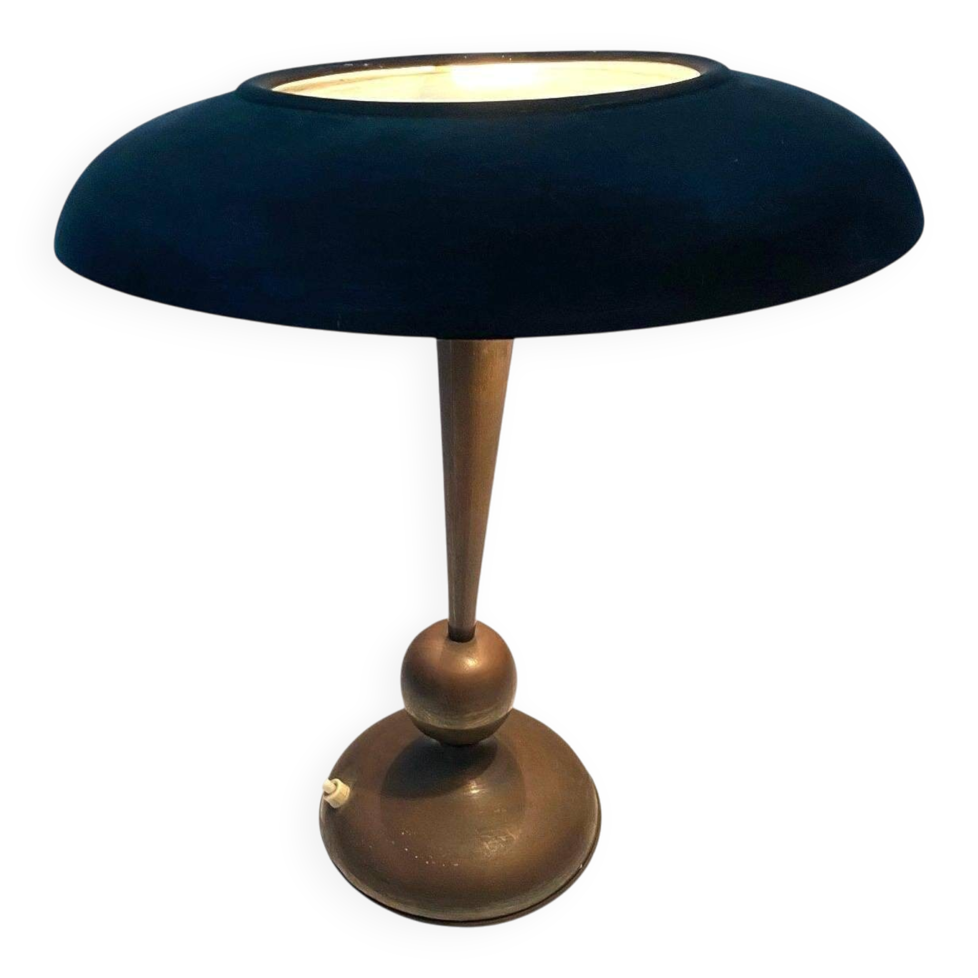Mid-Century Brass Table Lamp by Oscar Torlasco, 1950s