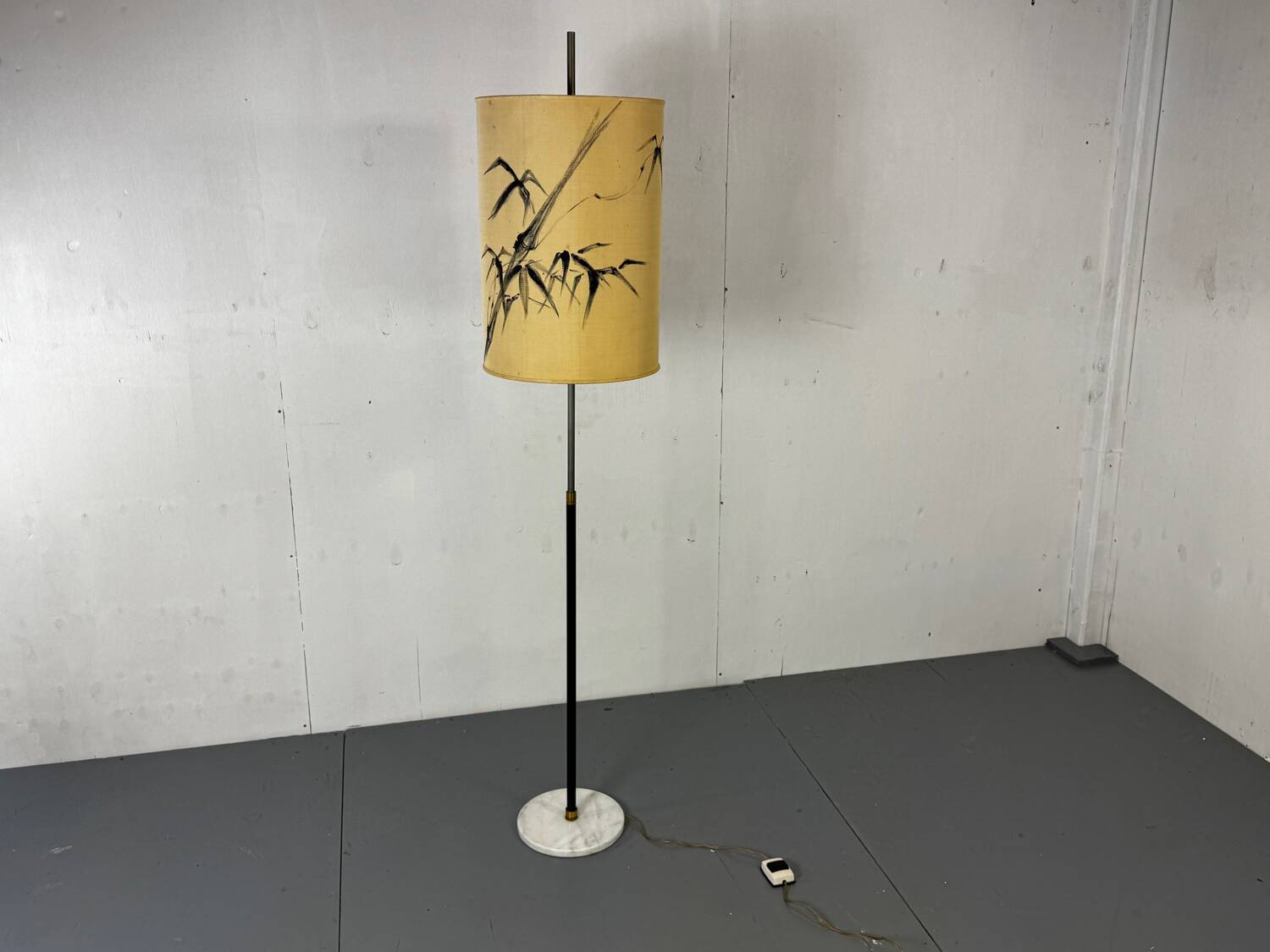 Mid-Century Modernist Italian Floor lamp with Marble Base, 1950s