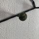 Portemanteau vintage 1960 coeur 5 patères boules bois - 60 cm