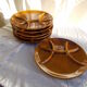 Set of 6 compartment plates