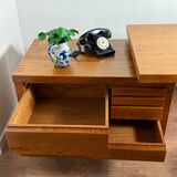 Solid Elm Desk Pierre Chapo B19E – Iconic Design from the 60s - v