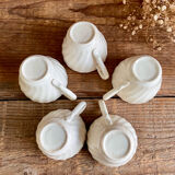 5 cups and creamer Myott Staffordshire England