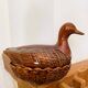 Plat barbotine canard vintage