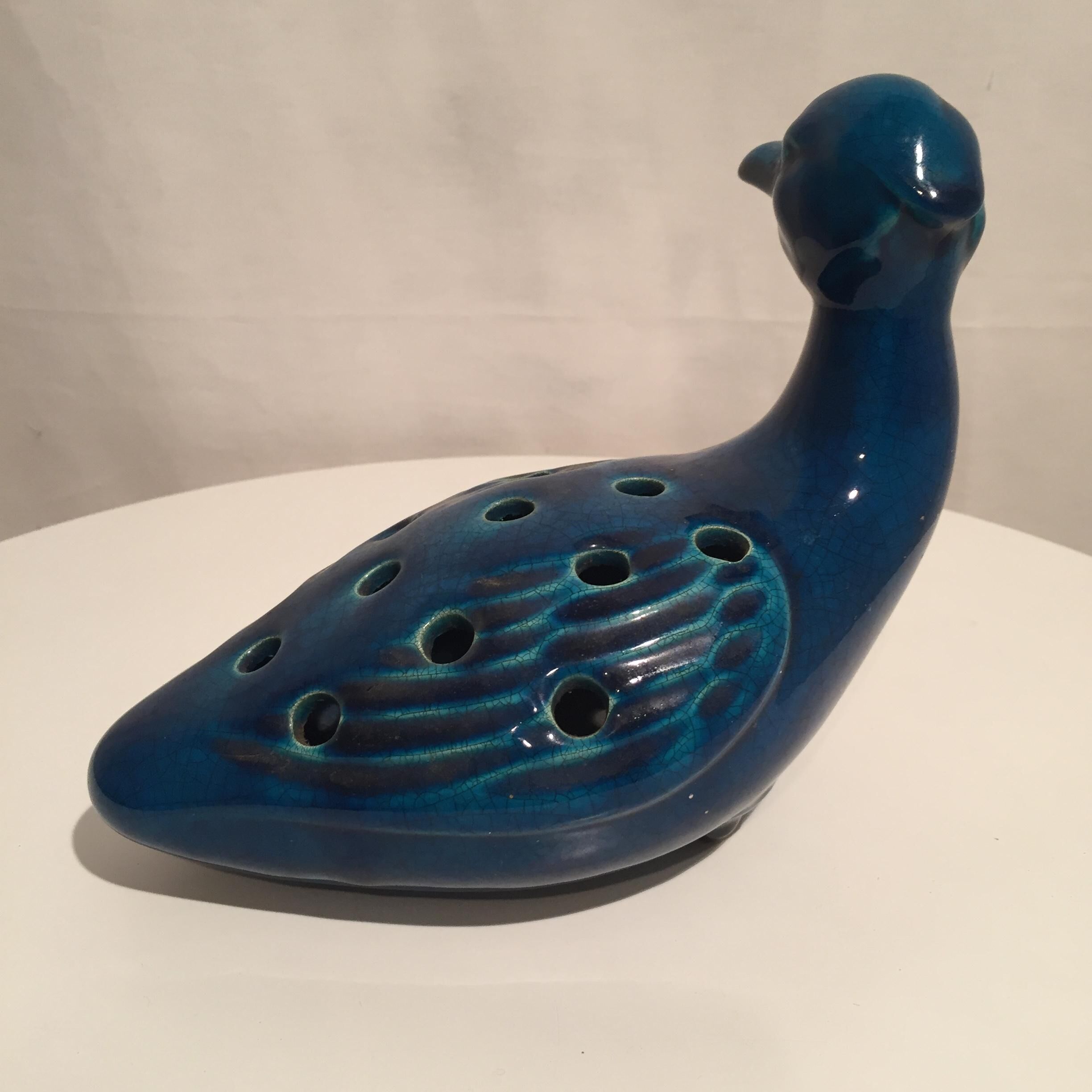 Blue duck ceramic.