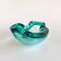 Turquoise Sommerso glass ashtray or decorative bowl from Murano