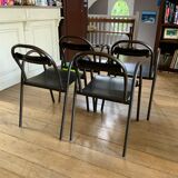 Set of 4 industrial chairs with armrests