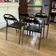 Set of 4 industrial chairs with armrests