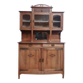 Buffet Art Nouveau Art Déco en noyer blond