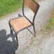 Série de 4 chaises vintage en fer et métal