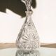 Carafe liqueur cristal de Bavière ciselée fleur et ses 8 verres à liqueur, vintage France