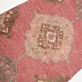 3x13 Red & Pink Vintage Runner Rug, 91x399Cm
