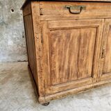 Old cabinet, workbench, kitchen island counter on casters