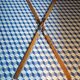 Pair of vintage wooden skis L=217cm