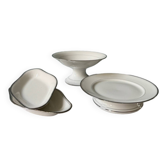 4 plats en porcelaine de Limoges Jules Vieillard XIXème