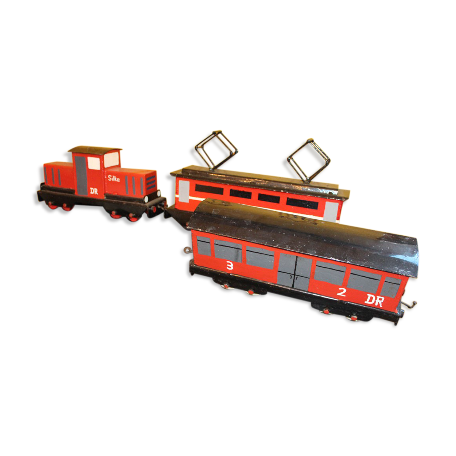 Old big train in metal decorative toy