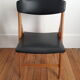Set of 2 folding chairs in wood and skai