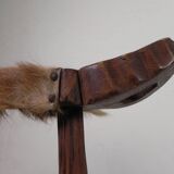 Set of 2 Spanish stools with cowhide, 1960s