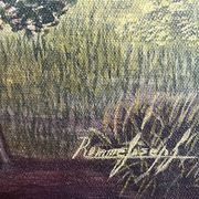 ROMME Joseph, animated naive landscape HST Haiti 20th century