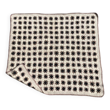 Crochet blanket in wool 1m x 1m