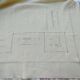 Old great days sheet & returns ecru linen canvas - (circa 1900) never used 228 x 290 cm