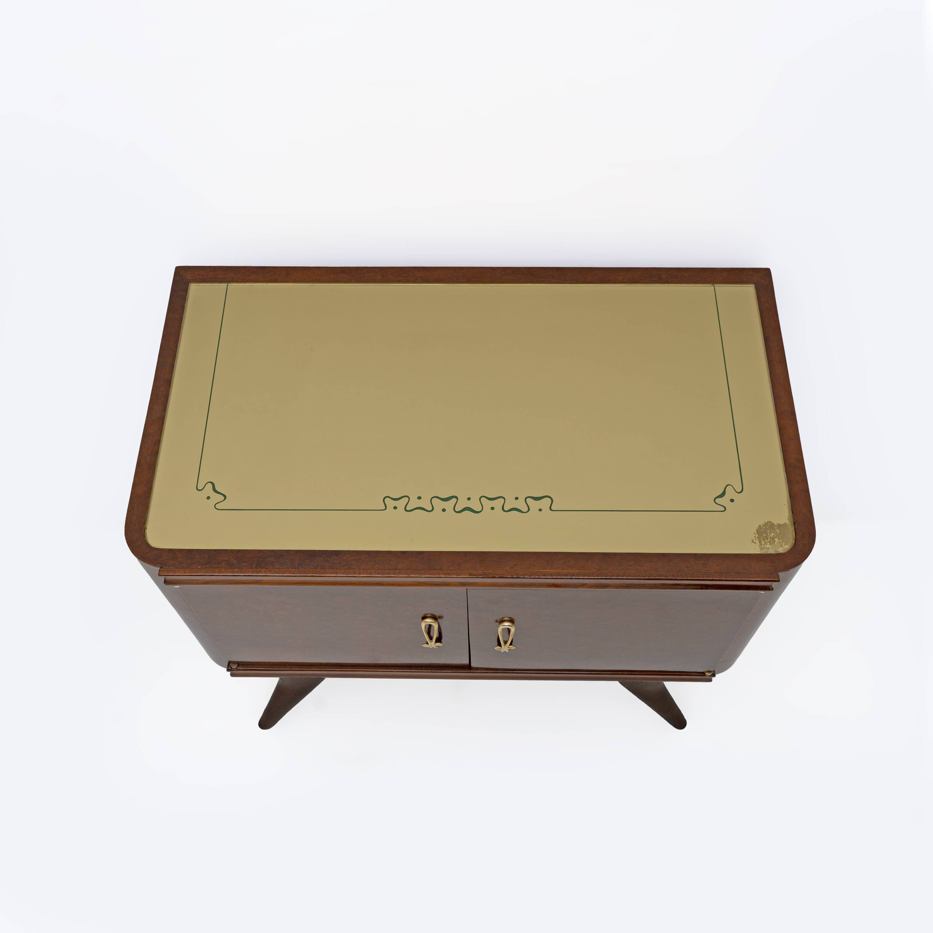 Pair of Mid-Century Modern Italian Walnut and Thuja Root Nightstands, 1950s